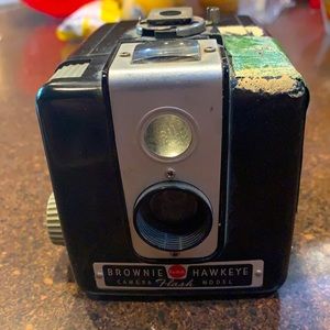 Brownie Hawkeye flash camera steam punk decor